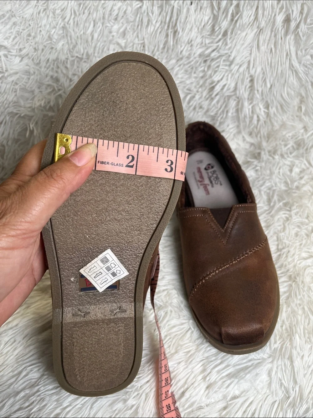 BOBS from Skechers Brown Slip-On Loafers with Stitch Detail